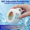 Portable Clip On Mini Bladeless Fan Silent Electric Waist Shirt Fan 3 Speed Adjustable for Outdoor Camping Travel Cooling Use