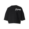 Puma Evide Form Stripe Crop Tee Women Tops Black 597397-01