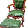 2 Pieces 1/12 Dollhouse Chair and Foot Stool, Simulation Accessories Toy, Doll