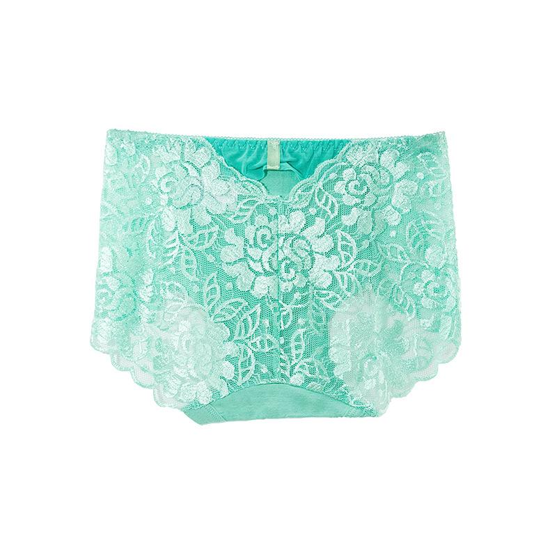 Mutandine con fiori di pizzo cavo Lingerie sexy senza cuciture da donna Slip con rialzo per fianchi taglie forti Mutandine sanitarie traspiranti Biancheria intima per dormire