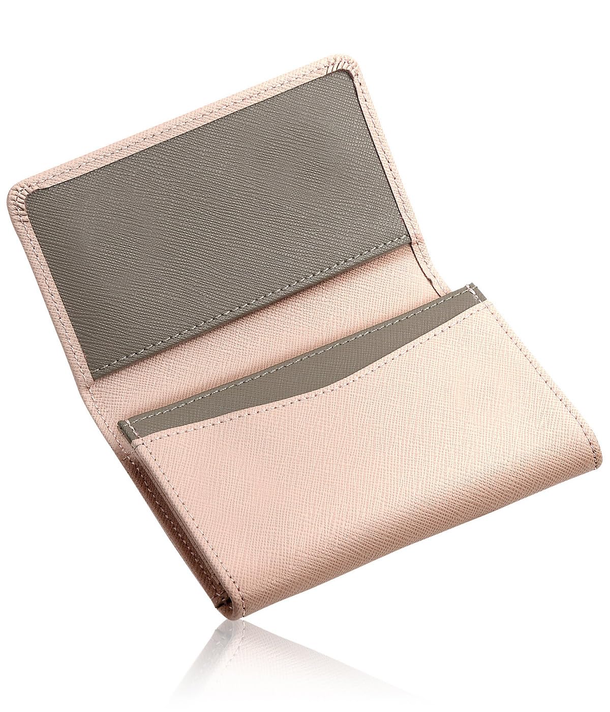 

[honey&blue] Women s Genuine Leather Business Card Case with Secure Magnetic Closure, Slim Design, Large Capacity (Holds 50 Cards), Stain-Resistant,