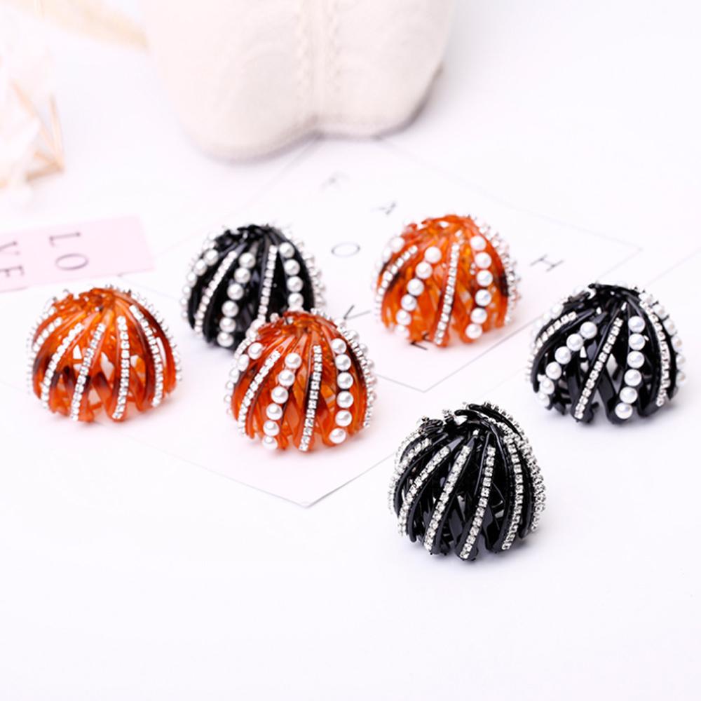 Vintage Bird Nest Expanding Girls Headwear Tail Hair Bun Holder HairPins Clips Claw