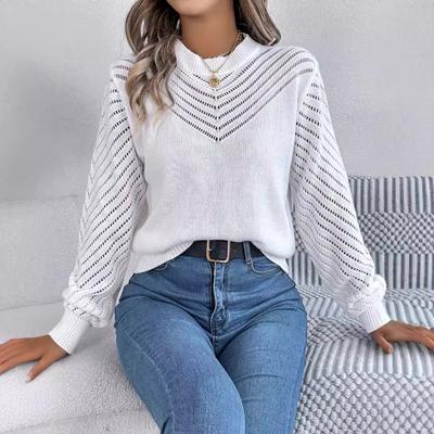 Women Autumn Winter Causal O Neck Long Sleeve Knit Sweater