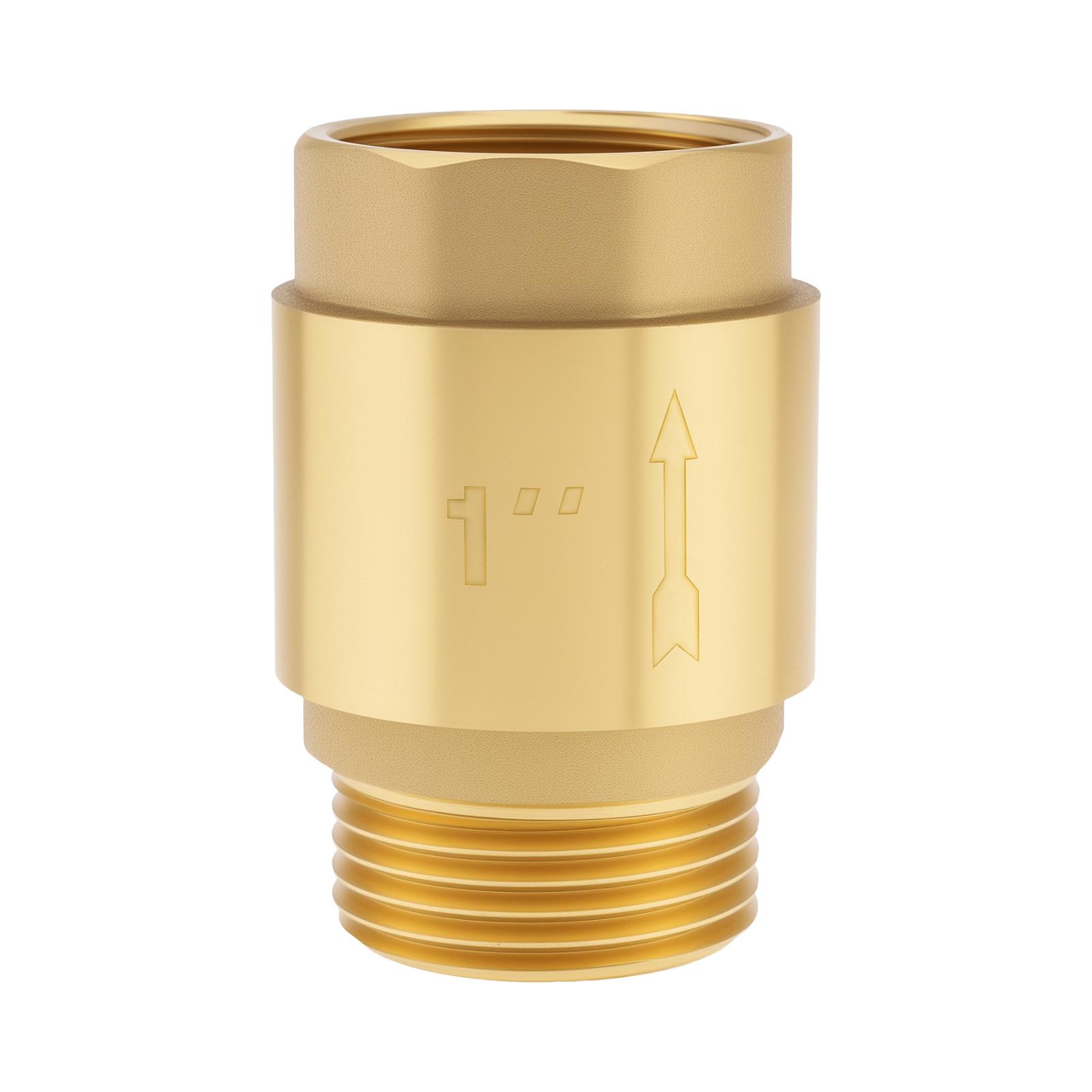 

1 Inch Heavy Duty Brass Check Valve - Industrial Backflow Preventer for Well Pumps, Pipelines & Water Systems, One-Way Non-Return Valve