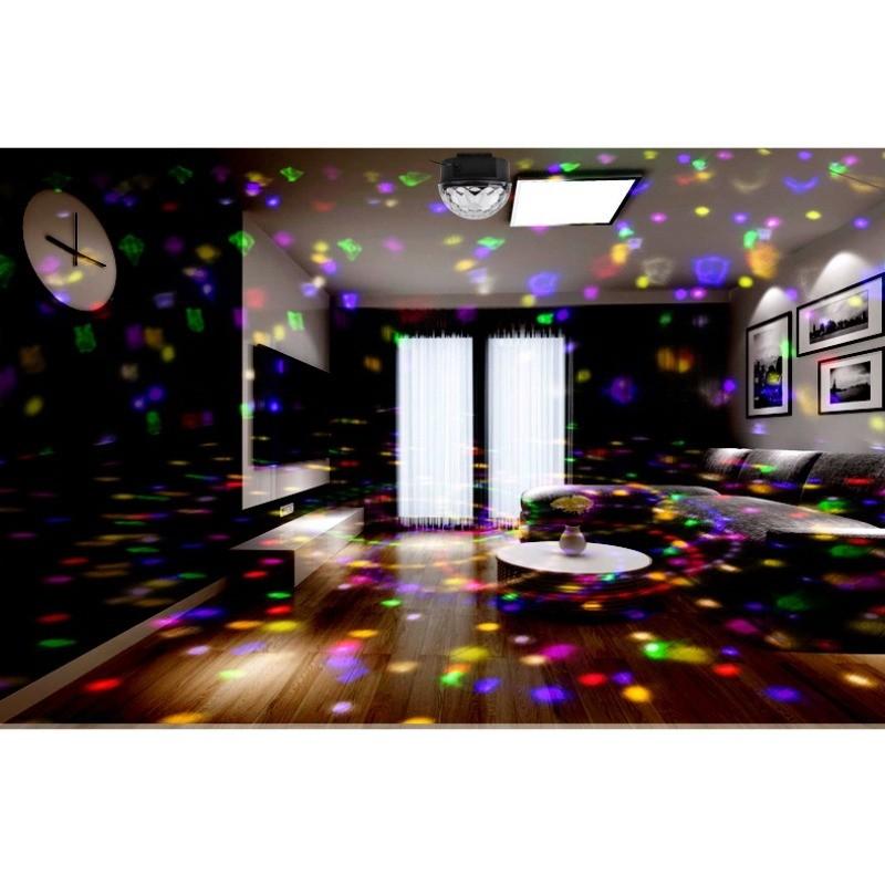 LED Crystal Magic Ball Disco Ball Party Lights Portable Magic Stage Party Light Halloween Decorations Bar Wedding Strobe Lamp