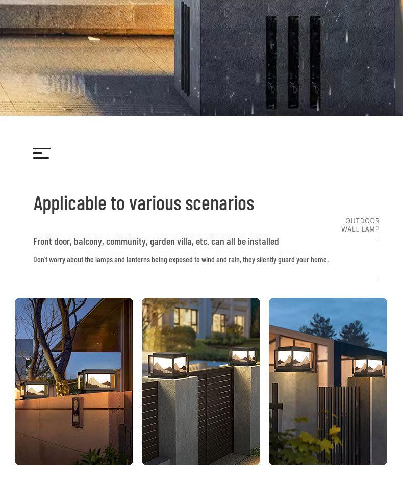 Modern Solar LED Pillar Light for Garden, Courtyard, or Hotel