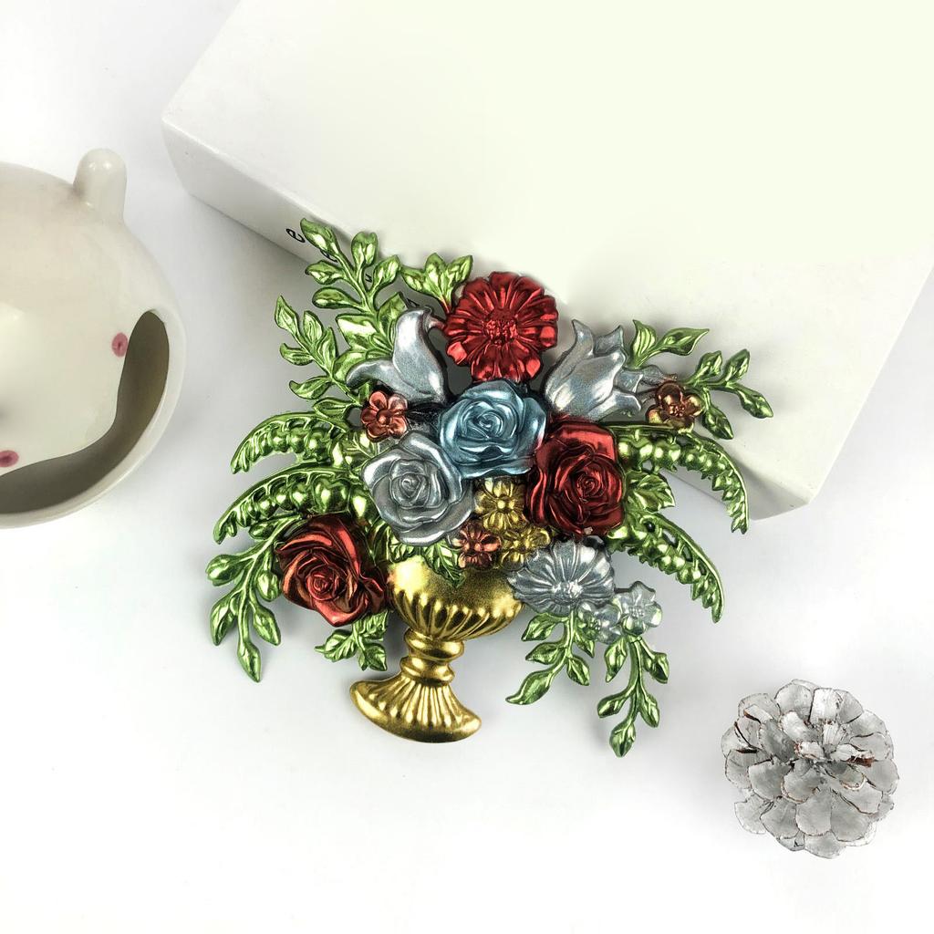 Rose Flowerpot Silicone Mold Scented Candle Mold DIY Table Ornament Tool Plasters Craft Making Supplies Easy To Clean