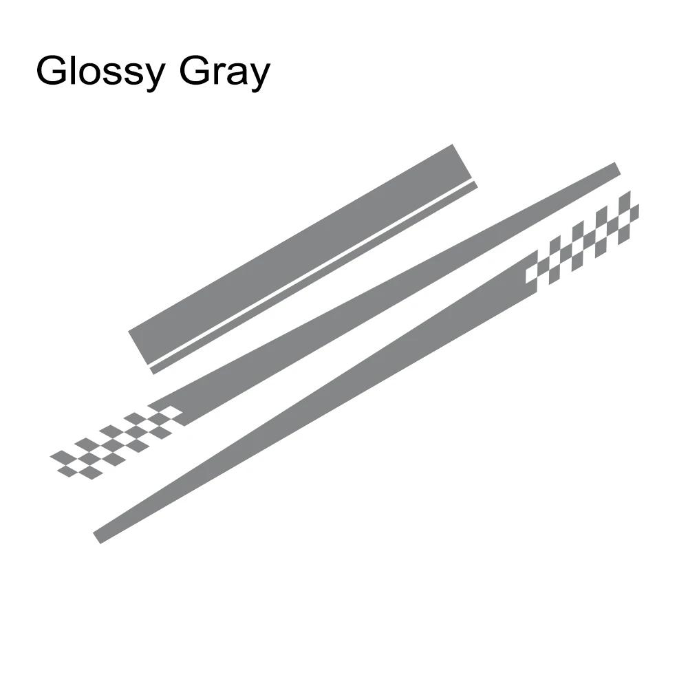 3PCS Car Engine Hood Stickers Car Door Side Long Striped Vinyl Decals Self-adhesive Auto Body Decoration For MINI Cooper R56 R53