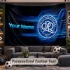 Wall Hanging Tapestry Custom NameQueens Park Rangers Pattern Personalized Printed Fabric Wall Decor