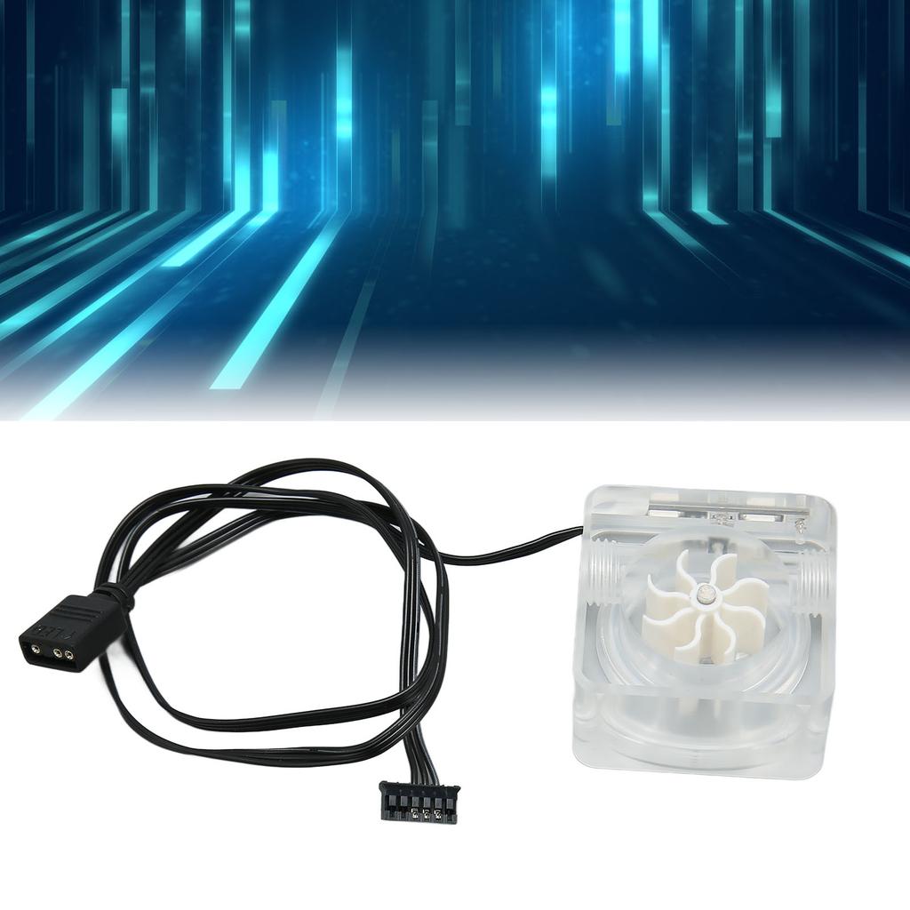 Water Cooling   Meter G1Celsius4 Thread 8 Impeller 3 Way   Acrylic Revolving Speed Meter for Computer