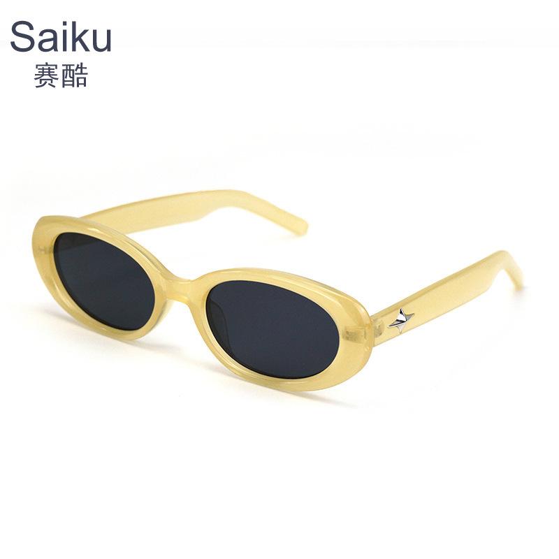 New Versatile Trend Sunglasses Premium Sense Driving Cat Eye Sunglasses Men's and Women's Street Shooting Glasses Han Chao