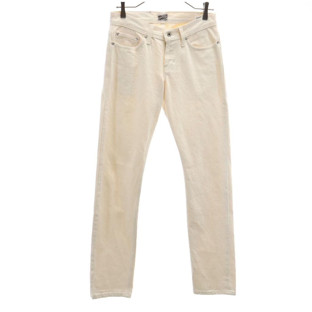 Naked & Famous Skinny denim pants w29 white Button fly Men's Used