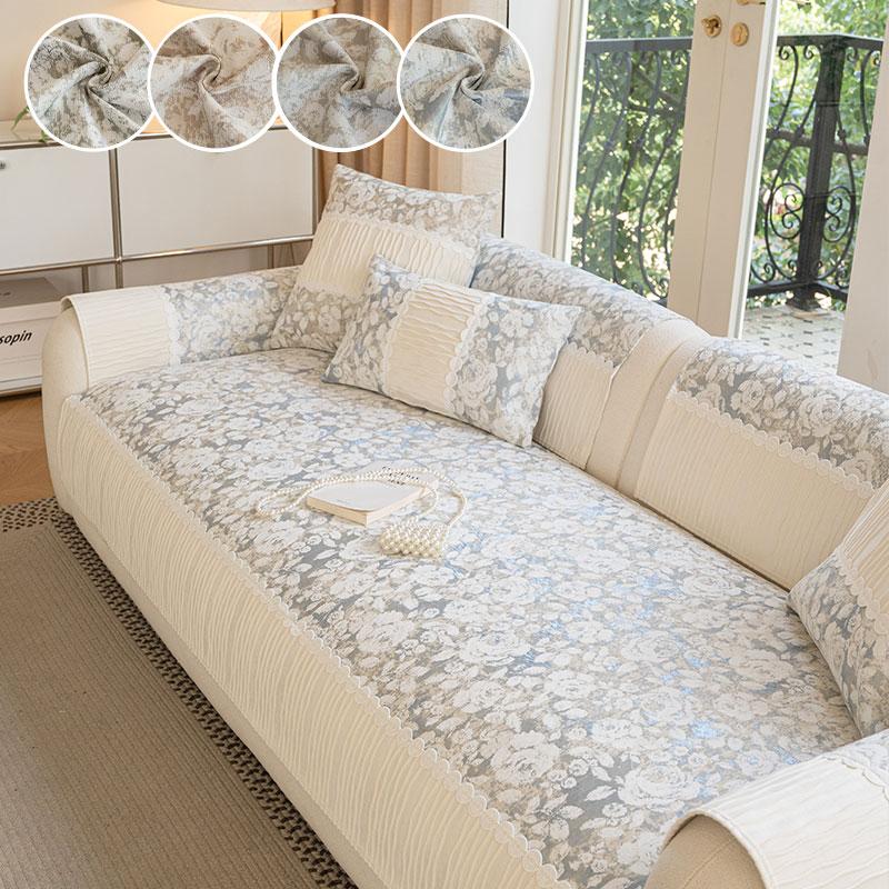 1 Stück - Rose Liebessitzpolster Zusammengefügter Stil Ganzjährig Vielseitig Pariser Settee-Kissen Blumenmuster Anti-Rutsch Familienzimmer Sofakissen 70*70cm