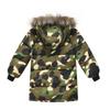 2025 Kids' Mid-Length Down Cotton Jacket with Fur Collar for Boys and Girls - Thickened for Autumn and Winter