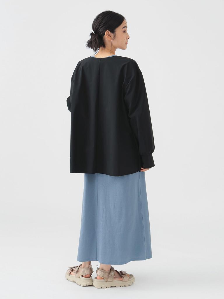 BEAMS Life Store by BEAMS Women's Land & Water V-Neck Cardigan, Long Sleeve Tee, Quick-Drying and UV Protection, Black, One Size