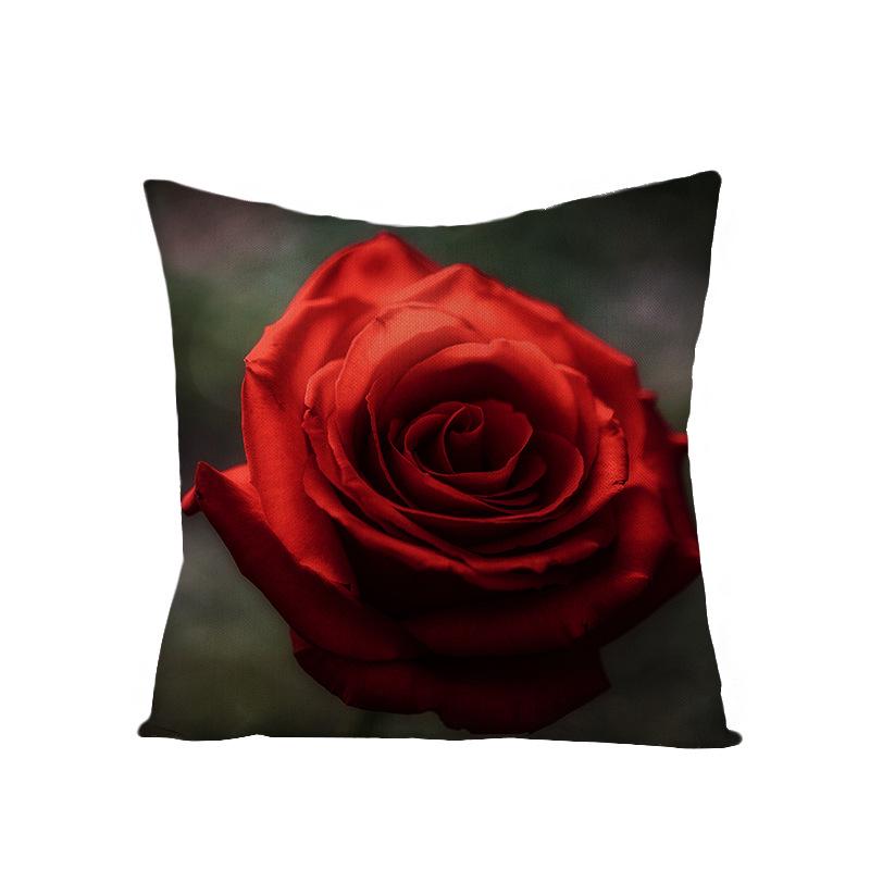 Modern Simple 3D Flower Polyester Pillow Cover for Home New Chinese Style Pillow Sofa Car Cushion Cover