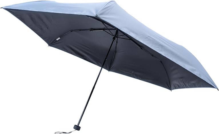 Rose Sangyo 60cm Lightweight Folding Umbrella for Sun and Carbon Saxe 61601221 Men's Rain, Fiber, Color,