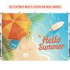 2D Hello Summer Beach Scene Backdrop Surfboard Party Photo Booth Background