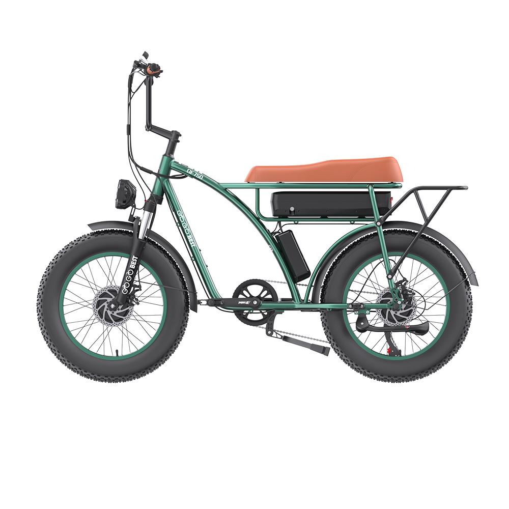GOGOBEST GF750 All-Terrain Electric Bike for Adult, 2×1000W, 48V 17.5Ah, Shimano 7-Speed, 200KG Max Load, Keteles Retro Style E-Bike
