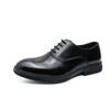 Fashion Plus Size Men's leather shoes leisure and business Party and groom's wedding Black Brown Classic Shoes Minimalist style