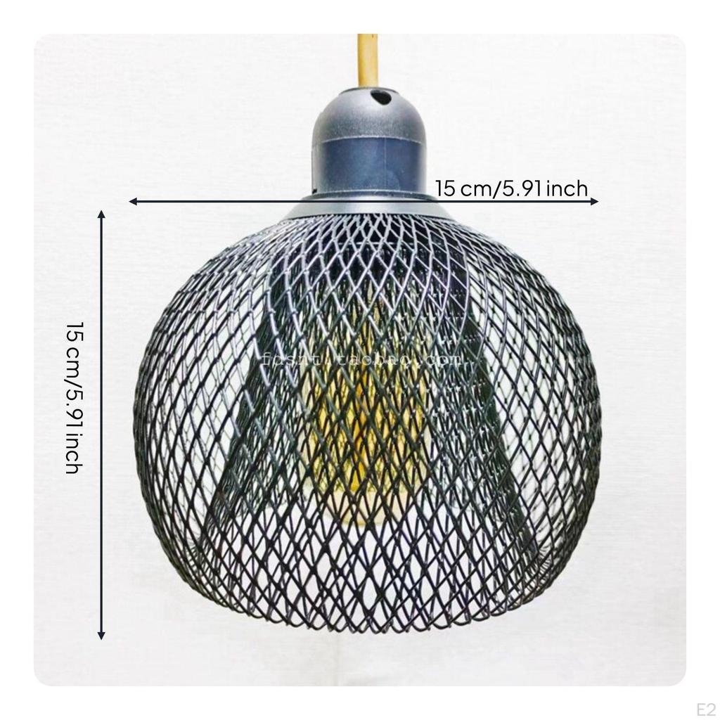 Double Layer Lamp Cage Retro Design Metal Mesh Lampshade Hollow Iron for Restaurant