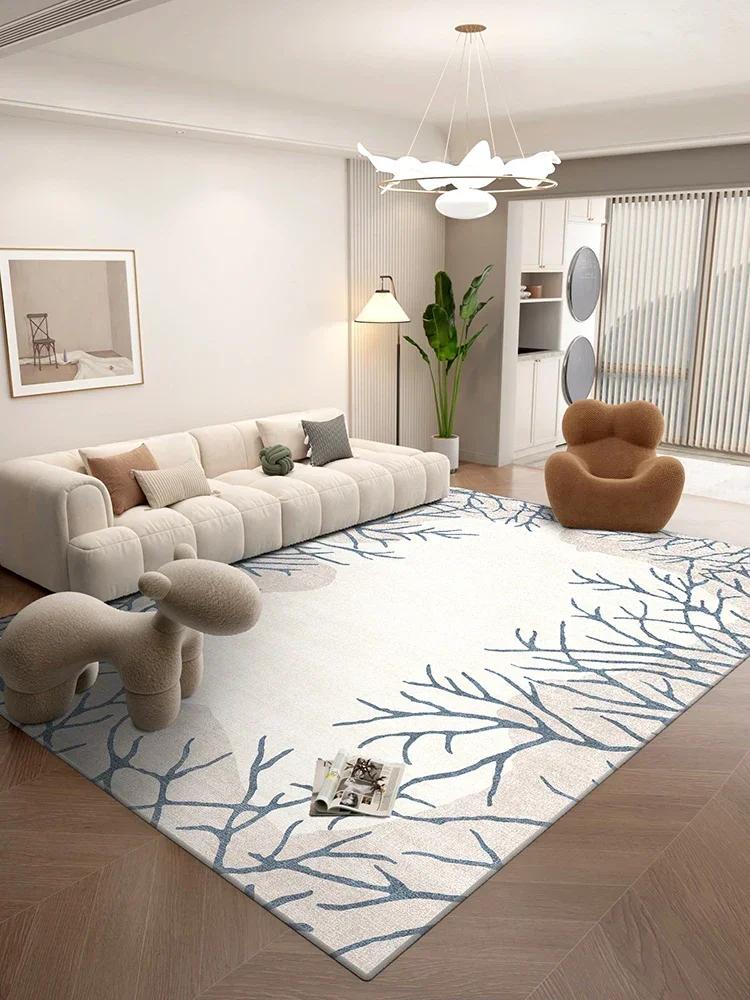 Nordic Style Textured Area Rug for Living Room Bedroom Oversized Machine Washable Non-Slip Soft Floor Mat