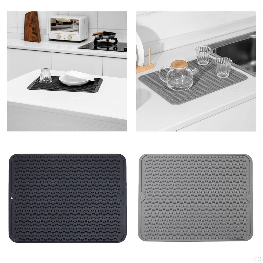16x12inch Silicone Dish Drying Mat Large & Flexible BPA