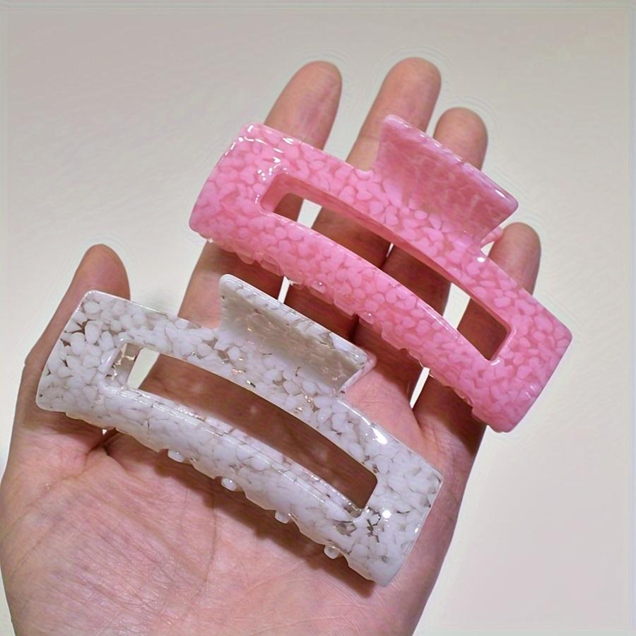 1 Piece Set for Women Multicolor Acetate Rectangular Shark Clip Y2K Style for Daily Life Wear Thick Hair Thin Hair for Casual Us