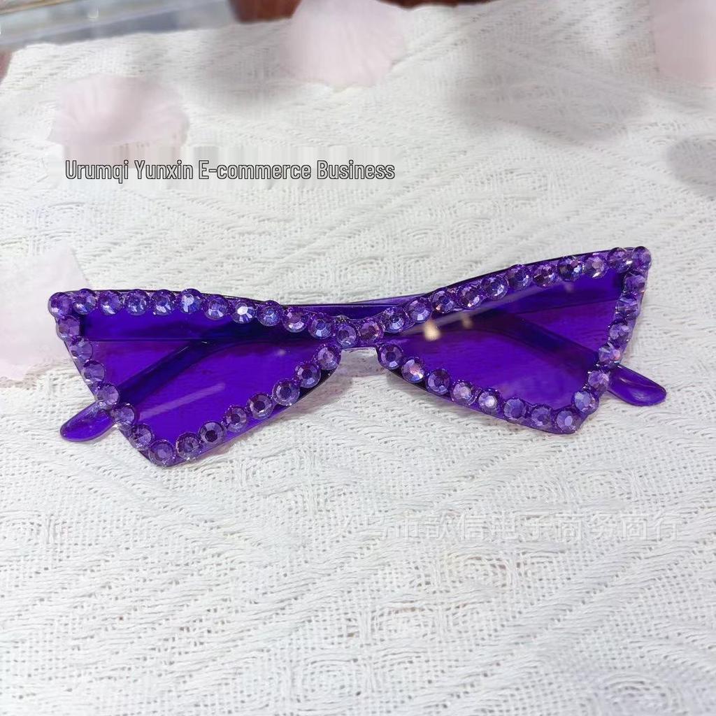 Handgefertigte Punktbohrer Schmetterling Party-Sonnenbrille - Dreieck-Design für Damenmode