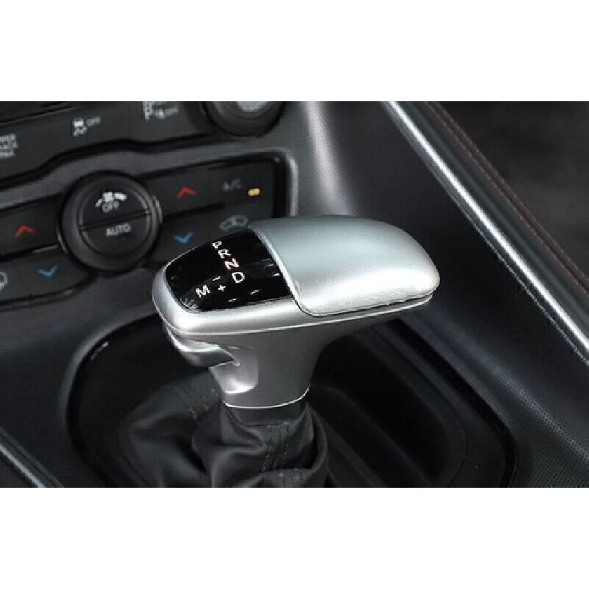 For Dodge Challenger 2015-2023 Matte Silver Center Console Gear Shift Knob Trim