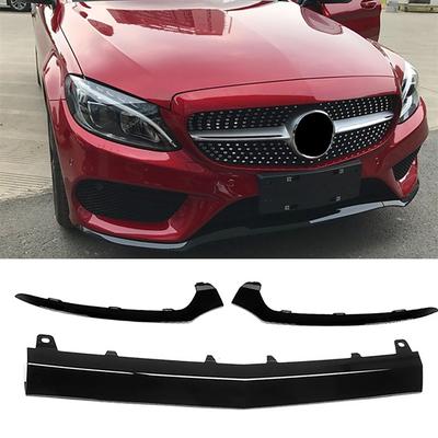 Car Front Bumper Spoiler Diffuser Protection Guard for For Mercedes-Benz C Class W205 2014-2018 C200 C250 C300 C400