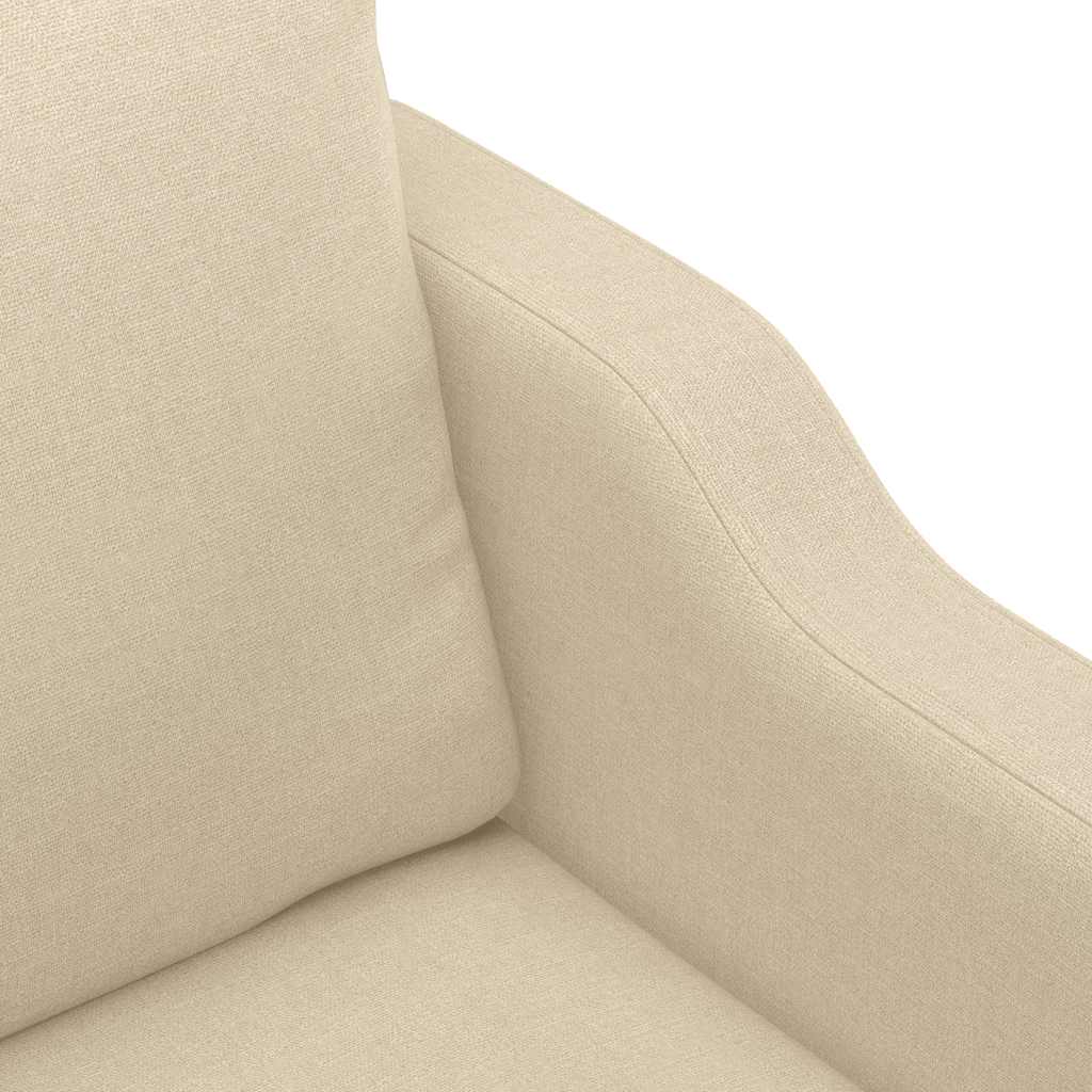 Vidaxl 2-Seater Sofa, Cream, 140 Cm, Upholstered In Fabric