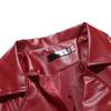 Autumn and winter men's European and American lapel leather jacket business casual zipper decorative locomotive leather jacket PY