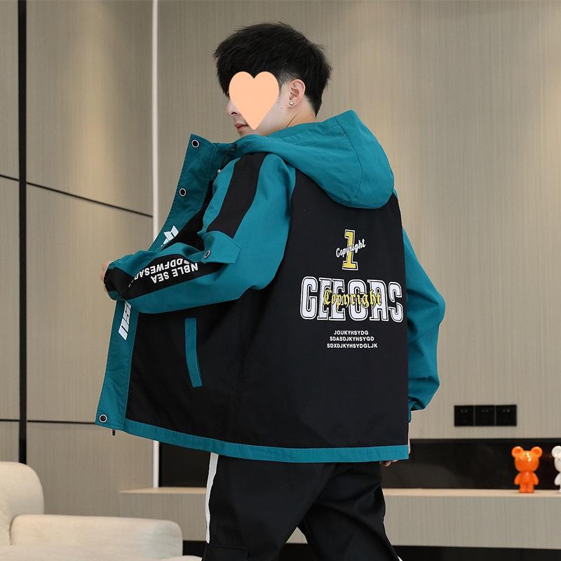 Spring and Autumn Jackets for Men and Teenagers Korean Style Fashion Trend Workwear Casual Tops