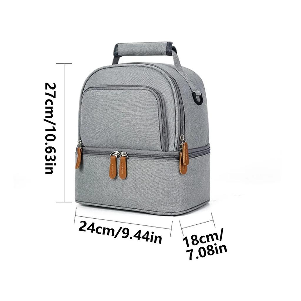 Large Capacity Portable Lunch Bag Hot Picnic School Food Lunch Bag Insulation Material, Fresh Cooler, Handbag With Lunch Bag