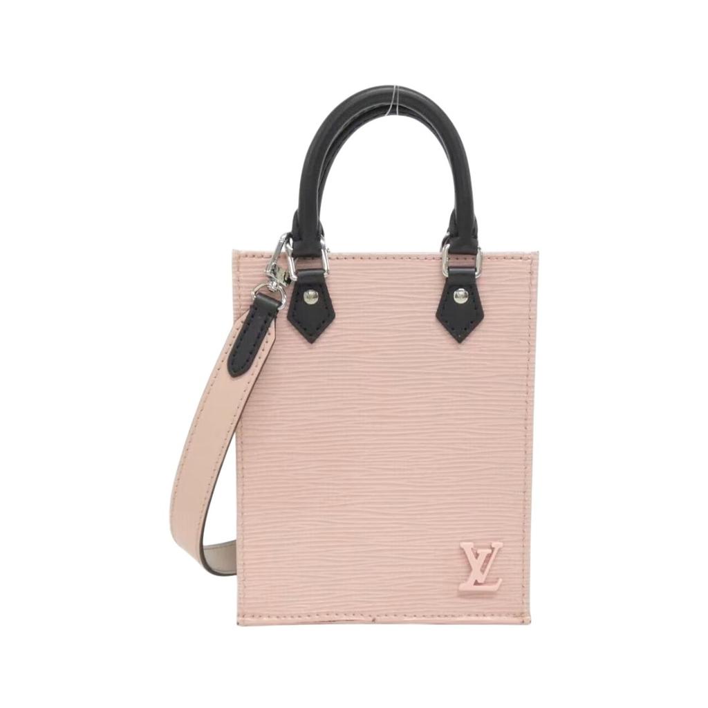 LOUIS VUITTON Epi Petit Sac Plat Handbag Epi Leather Rose valerine Women M69575 Used