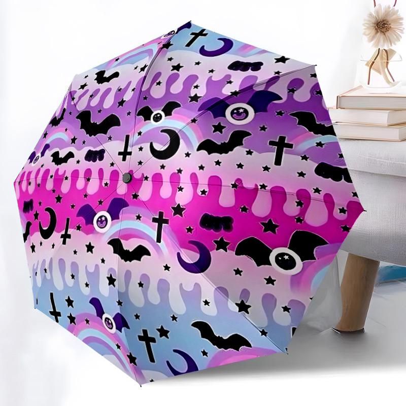 

1pc Gothic Bat Automatic Open/Close Umbrella - Compact Travel Umbrella, Gift for Birthday, Holiday yy260106053