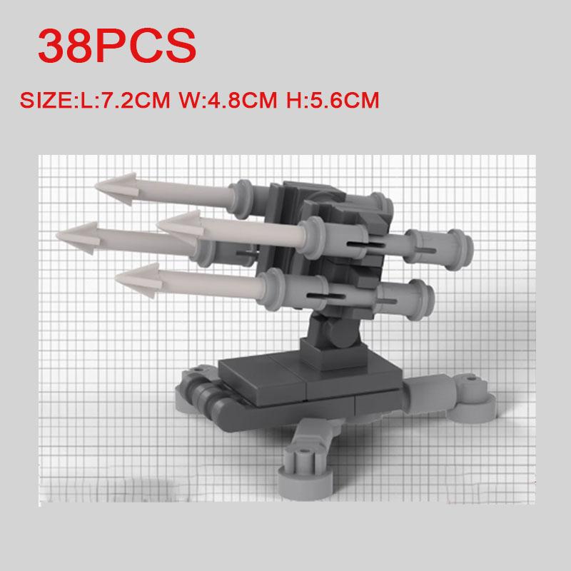 MOC Building Blocks Military Scene Character Accessories Assembled Artillery Mech Radar Receiving Station Bricks Gift Toy K063