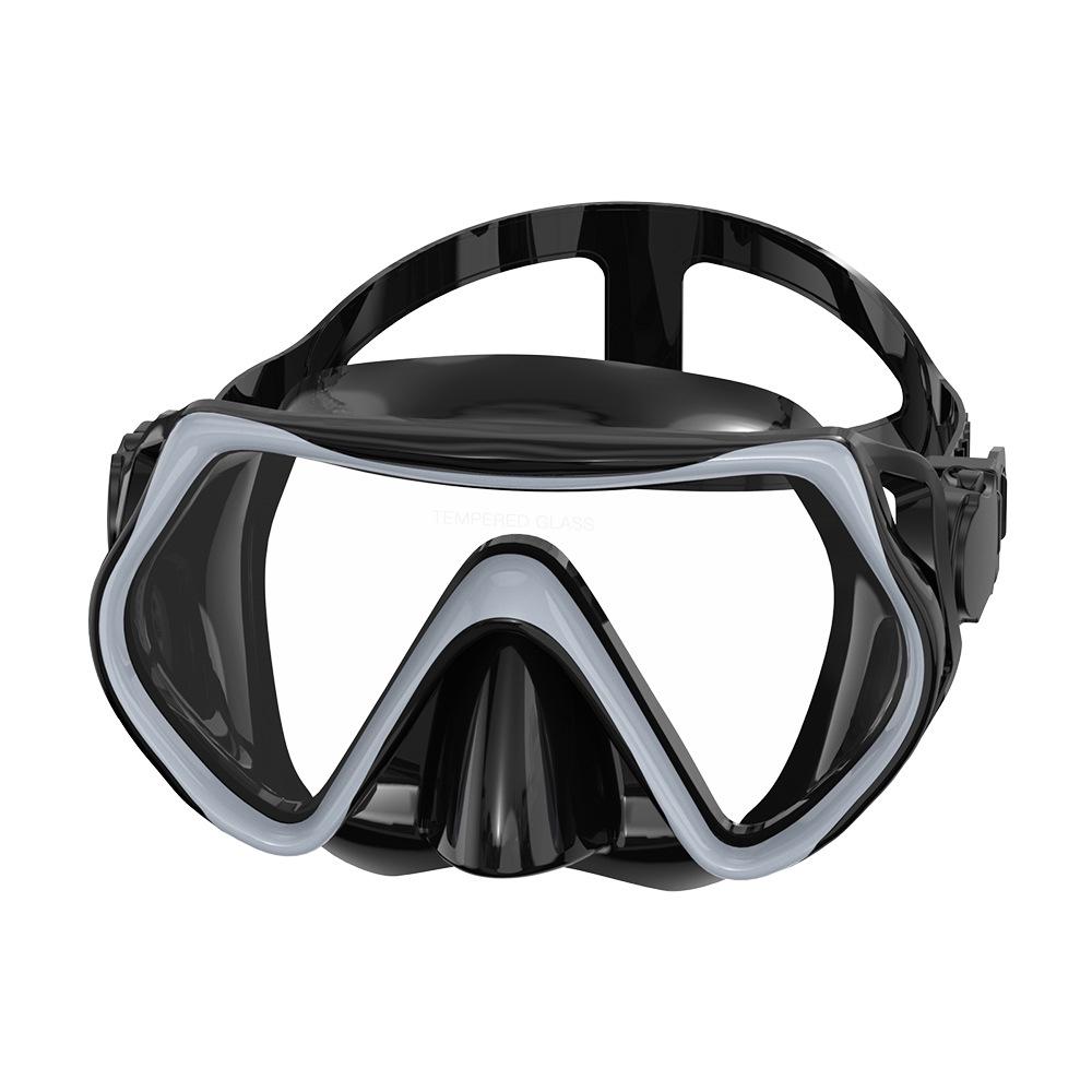 Unisex Large-Frame Diving Mask - Fashionable, HD, Anti-leak, Waterproof Snorkeling Gear