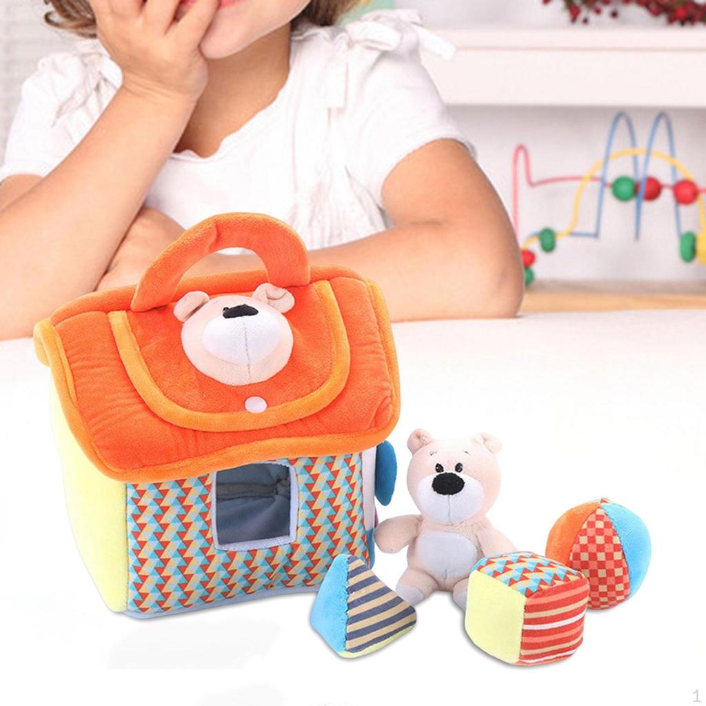Montessori Soft Cloth block Animal Blocks Interactive Toys Education Sorting Hand Eye Coordination