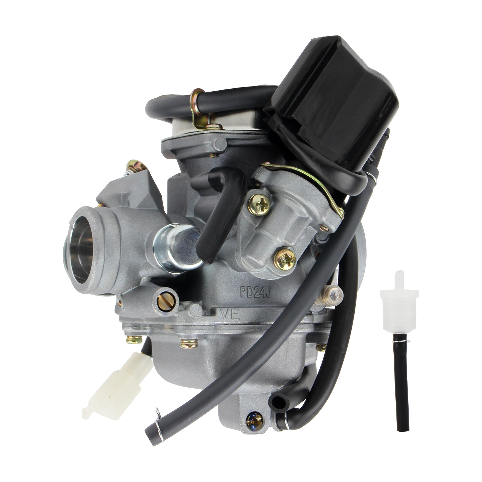 For GY6 PD24J Motorcycle Carburetor Accessories 125cc 150cc 4 Stroke Engine ATV Go Kart Scooter Moped 24mm Carb Replacement