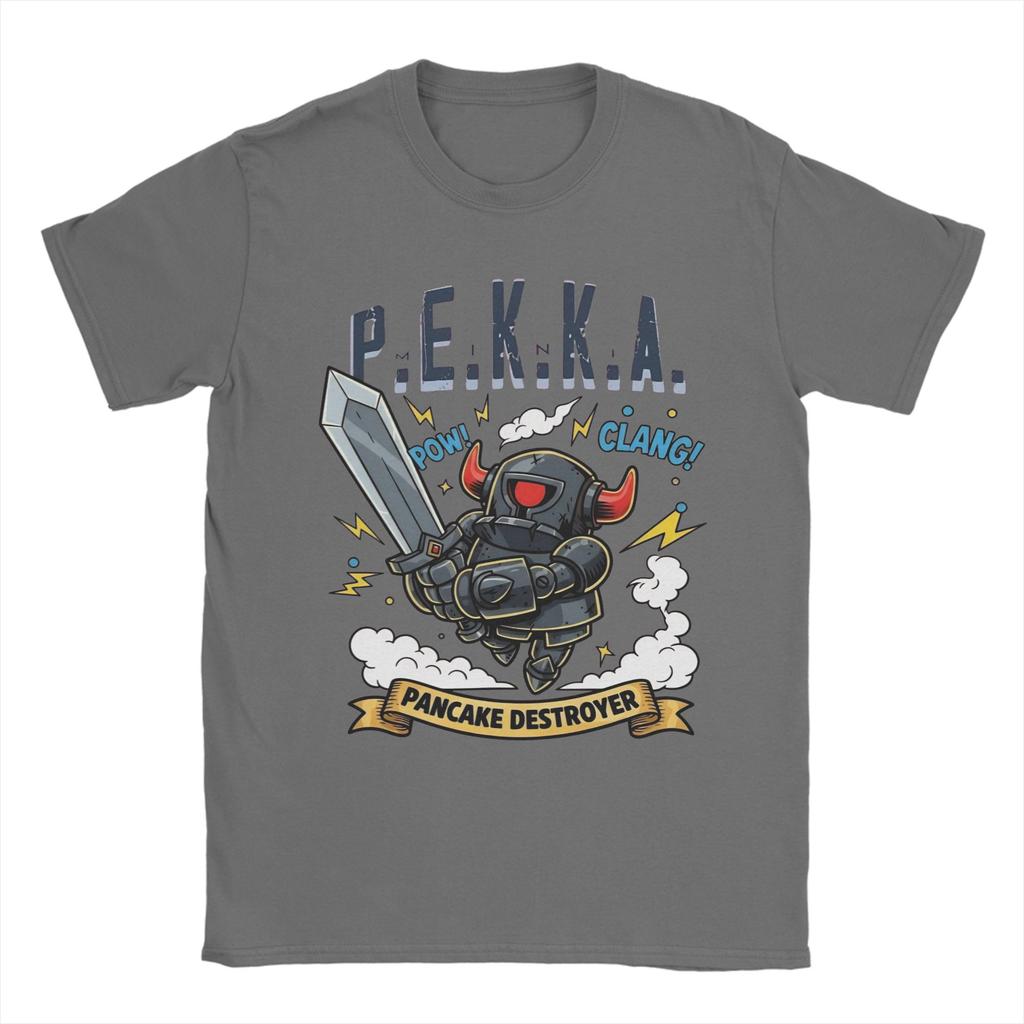 Crazy Mini PEKKA Clashes Royaleds T-shirts Unisex Ronde Hals Katoenen T-shirt Korte Mouw T-shirts Zomer Oversized Zachte Kleding