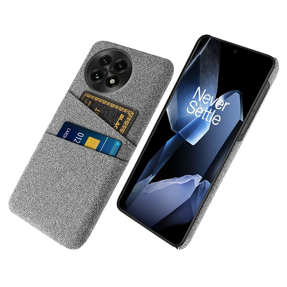 Für OnePlus 13 Hülle Stoff+Hart PC Handyhülle mit Dualen Kartenfächern
