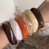 Retro Geometry Acrylic Wide Bracelet Vintage Geometric Irregular Bangle  Jewelry Accessories