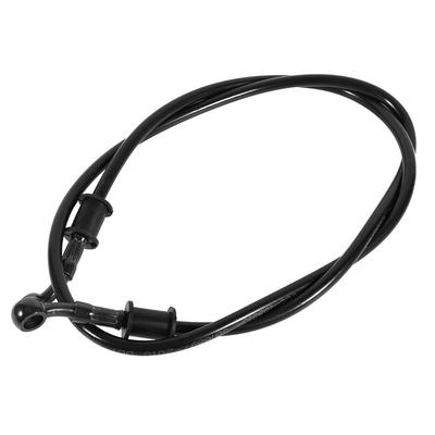 Motorcycle Brake Hose, Motorcycle Braided Steel Brake Clutch Hose Line Fit Most Bikes, Enduro, Motocross (500mm Black)