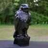 Retro Hawk Desk Ornament Resin Crafts Animal Sculpture Black Eagle Statue  Home Office Garden Decor