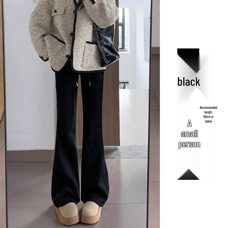 

Брюки клеш на кулиске с высокой талией для миниатюрных женщин - Стройнящая повседневная спортивная одежда для весны и осени 2XL (131-150 lbs)