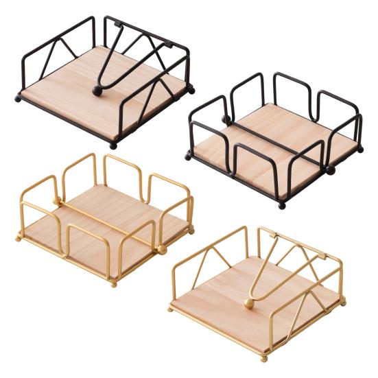 Napkin Holder for Table Flat Napkin Dispenser with Weighted Arm Square Cocktail Paper Holder for Kitchen Dining Room Restaurant Decor