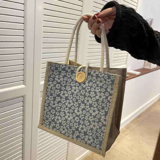 Women Handbag Floral Print Large Capacity Versatile Shoulder Bag Casual Everyday Bag Minimalist Tote Bag