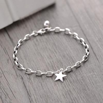 Bracelet à breloques en argent Sterling 925, Vintage, perle étoile, pour femmes, bijoux cadeau de fête de mariage